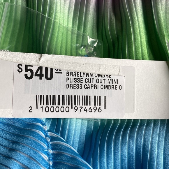 Jonathan SIMKHAI Braelynn Ombre‎ Plisse Cut Out Mini Dress NWT - Picture 7 of 8
